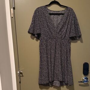 Chic Black and White Polka Dot Mini Dress